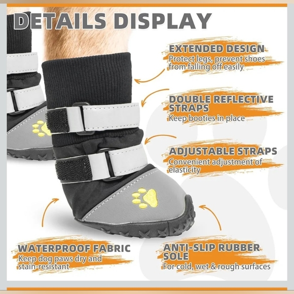 ⭐2/$25⭐New Shoes for Large Dogs, Waterproof Anti-Slip Boots & Paw Protectors - Picture 2 of 6